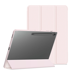Чехол книжка розового цвета от Dux Ducis для Samsung Galaxy Tab S10 FE Plus, серия Toby Series Case, с функцией пробуждения и сна