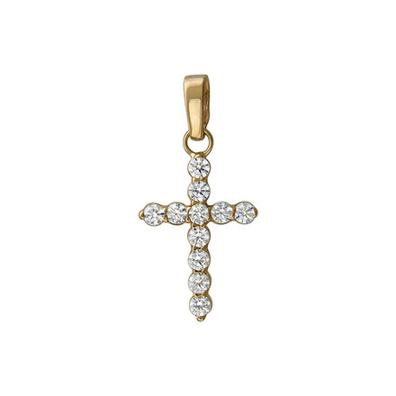 Крест с фианитом из красного золота 585 пробы JA-CR-1Р110780