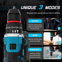 MOORII Шуруповерт, 21 В, 100 Нм, 0 АКБ