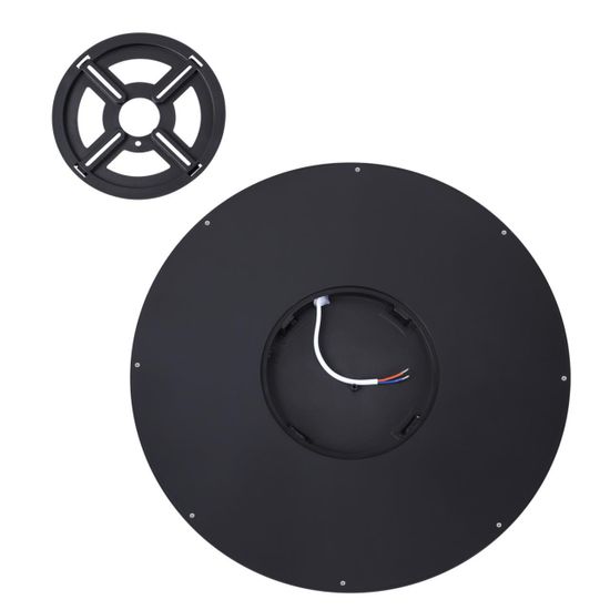 7662/32L MITRA LED SN 090 Светильник пластик/белый/черный LED 32Вт 3000/4000K D400 IP40 OMEGA BLACK