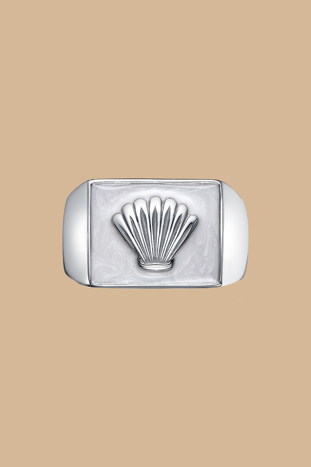 Кольцо Tori, перламутровая эмаль