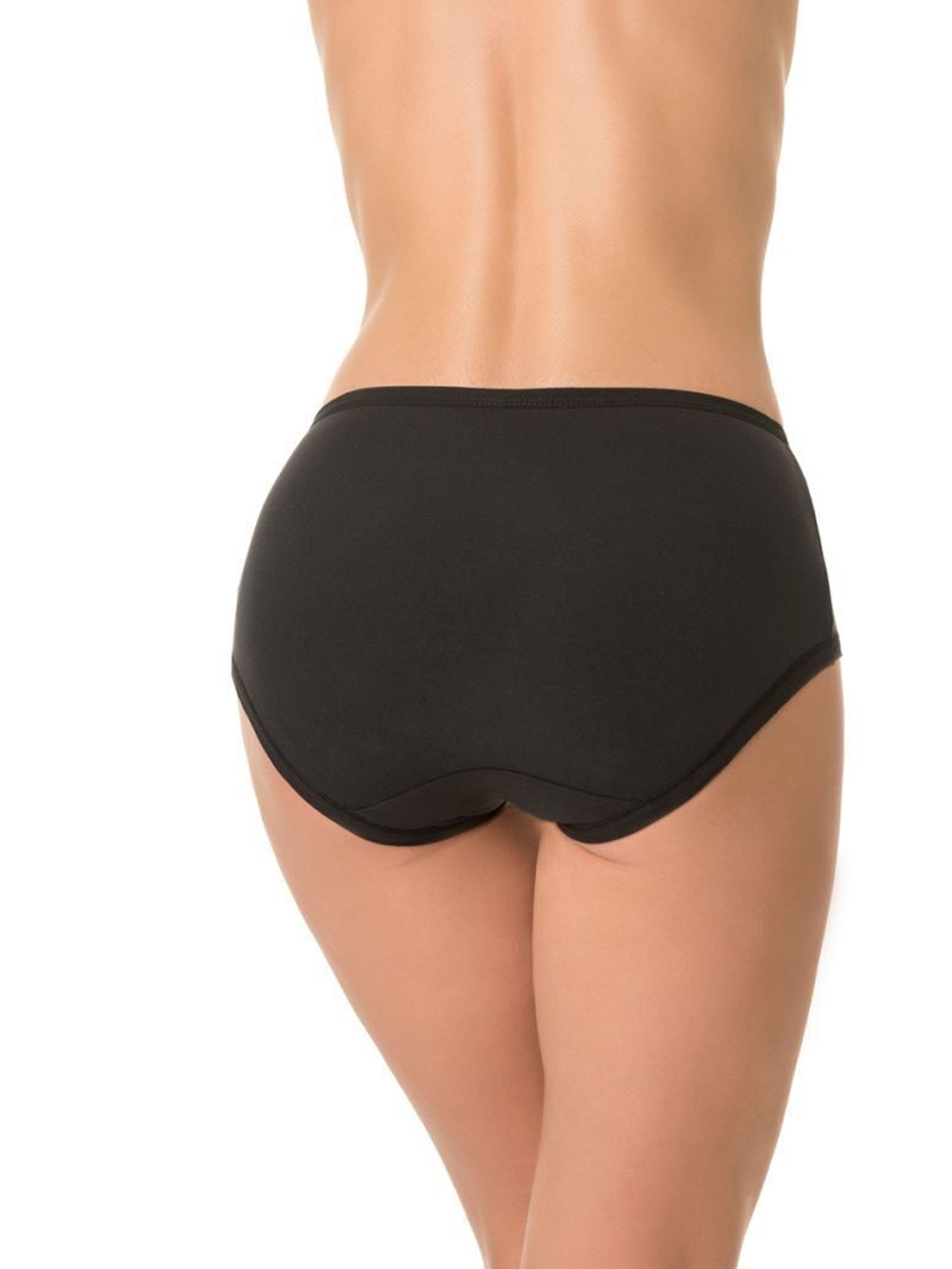 Трусы с высокой линией талии из бамбукового полотна (Размер: 4X) (Цвет: темно-синий)