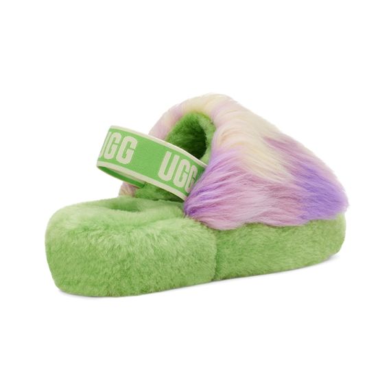 Ugg Fluff Yeah Slide Tie Dye 'Green'