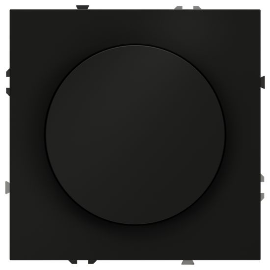 Светорегулятор встраиваемый VOLTUM S70 поворотно-нажимной 600 Вт, (черный матовый)