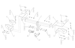 Фаркоп с электр. Smart, GAC GS8 2023-, шар A, 1300/75 кг. F.9011.001, Berg (паспорт, сертификат)