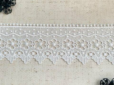Кружево плетеное, ш. 7,8 см, белый