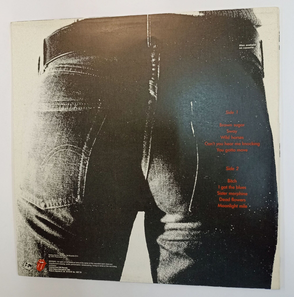 Винтажная виниловая пластинка LP The Rolling Stones Sticky Fingers (Чехословакия 1990)