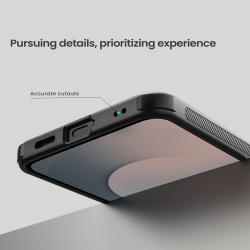 Чехол c MagSafe для Samsung Galaxy S25 FE, серия Super Frosted Shield Pro Magnetic (Clear version) прозрачный тонированный от Nillkin