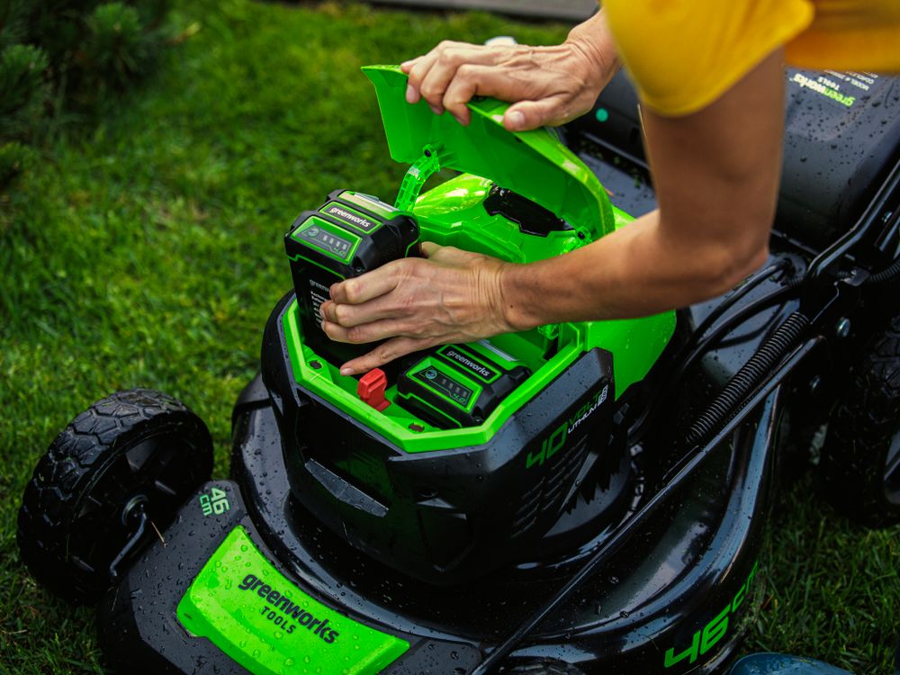 Аккумуляторная самоходная газонокосилка Greenworks GD40LM46SP, 2506807.40v, 46см, без АКБ и ЗУ