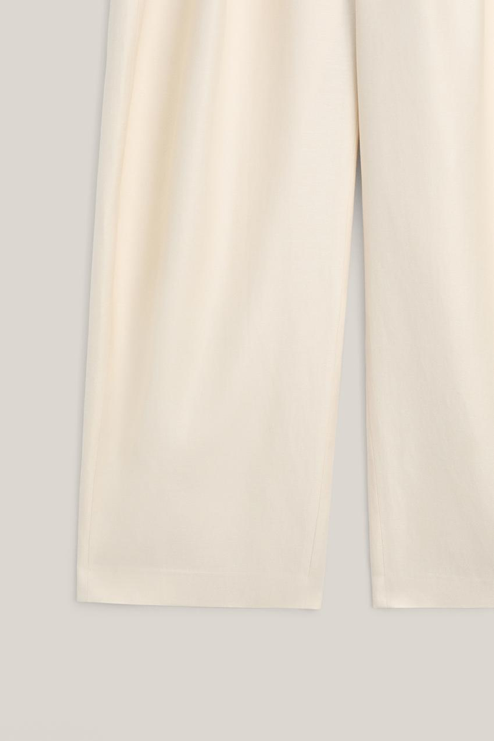 Massimo Dutti Широкие брюки со складками - Limited Edition, экрю