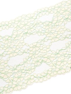 03-174 Кружево эластичное 16 см, желтый/салатовый