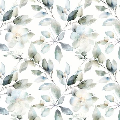 Акварельные веточки с цветами