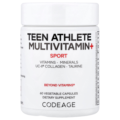 Codeage, Sport, мультивитамины для подростков, 60 растительных капсул