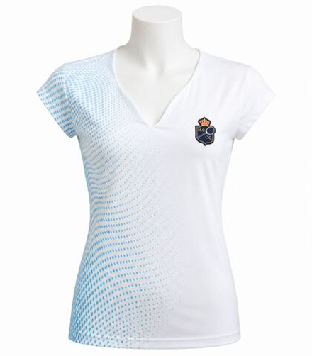 Женская теннисная футболка Monte-Carlo Country Club MCCC Patch & Print - white
