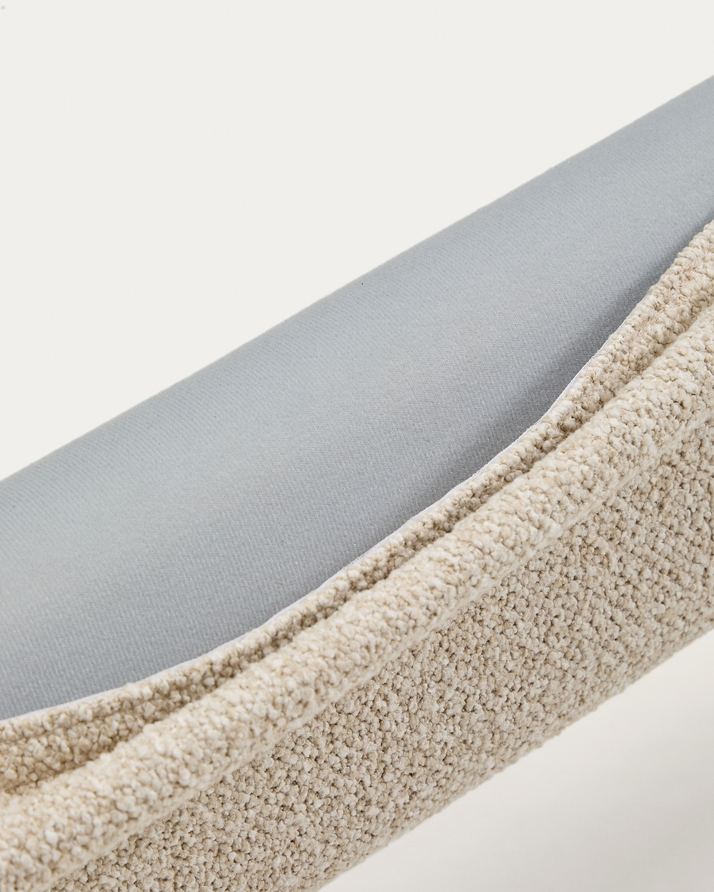 Кровать Odina из букле цвета экрю со съемным чехлом 160 x 200 см