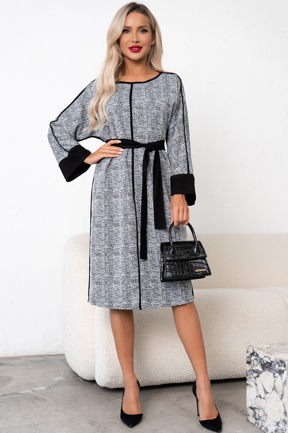 Платье Алана (серый)-46р-р Р11-1231 Nikol