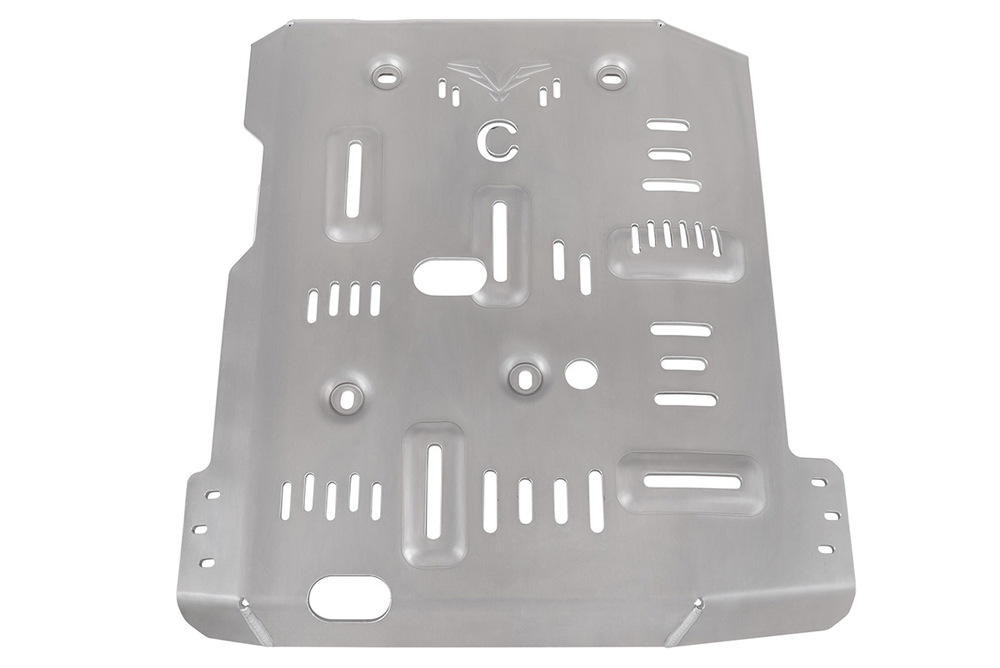 Защита Falcon радиатора, картера, РК, КПП для Toyota Land Cruiser 70 (дизель 2.8T/4.5T (2016-2023), со штатной лебедкой), алюм. 8 мм