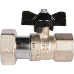 Кран шаровой с накидной гайкой STOUT 3/4"x1" ВР/накидная гайка (бабочка)
