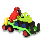 Пластмассовая игрушечная машина Toy Bibib "Эвакуатор с экскаватором" (35*12*22 см), сетка