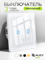 Выключатель сенсорный двухклавишный проводной для дома