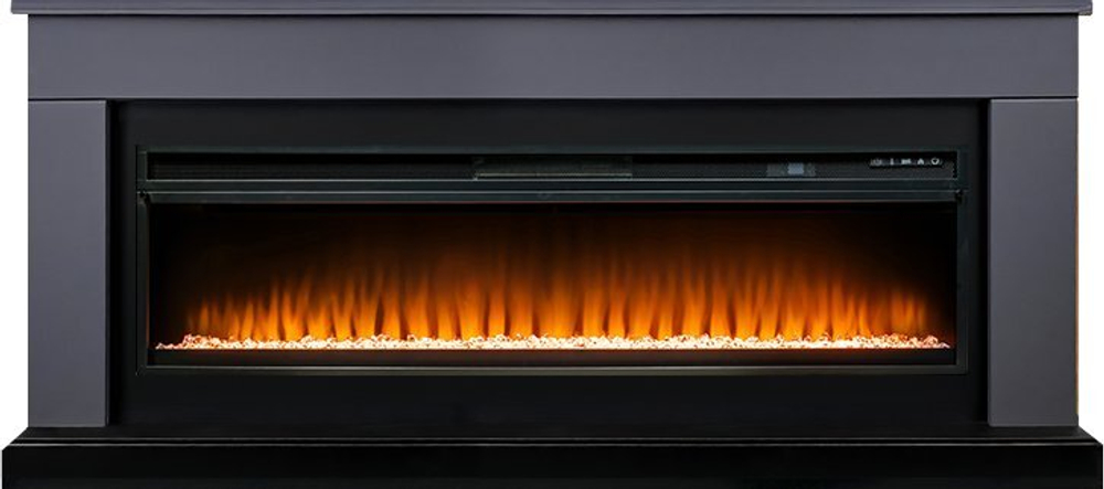 Каминокомплект Bergen 60 SFT (Разборный) - Серый графит с очагом Vision 60 LED
