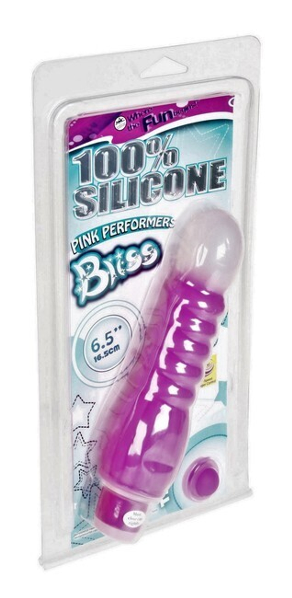 Вибратор водонепроницаемый Bliss (16,5 см , розовый с белым) (Цвет: розовый с белым)