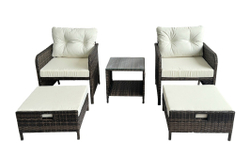 Набор мебели из ротанга, 5 предметов, коричневый, GM-M79