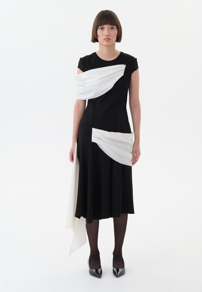 Платье вечернее с драпировкой