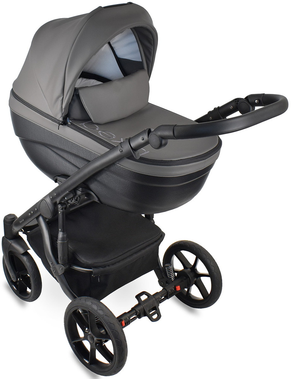 Детская коляска Bexa Ideal Eco 2 в 1 IE06 черный+т.серая кожа
