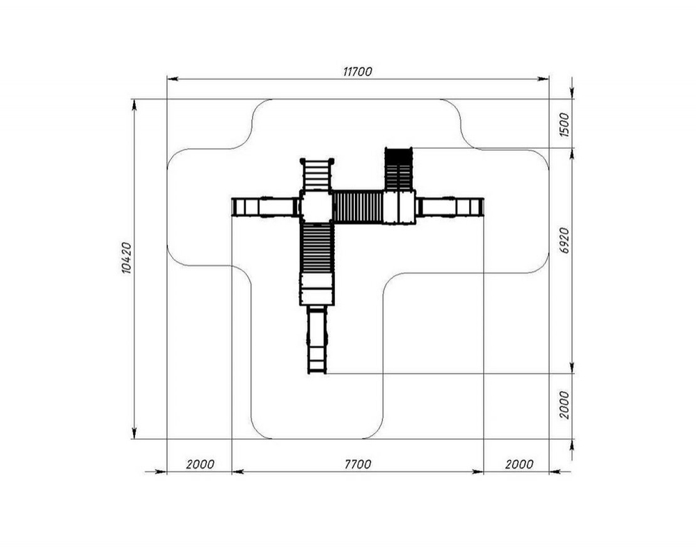 Детский комплекс Городок (Тайга) горка Н 1200 ДИК 2.01.3.03-33
