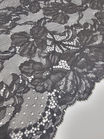 Кружево эластичное черное КС49 (22 см)