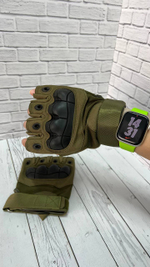 Перчатки тактические Outdoor Tactics беспалые / хаки
