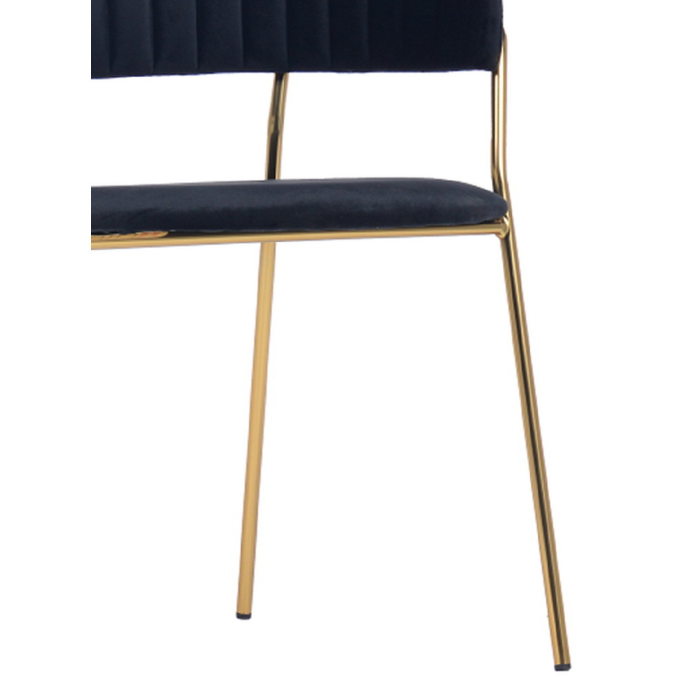 Комплект из 4-х стульев Turin чёрный с золотыми ножками