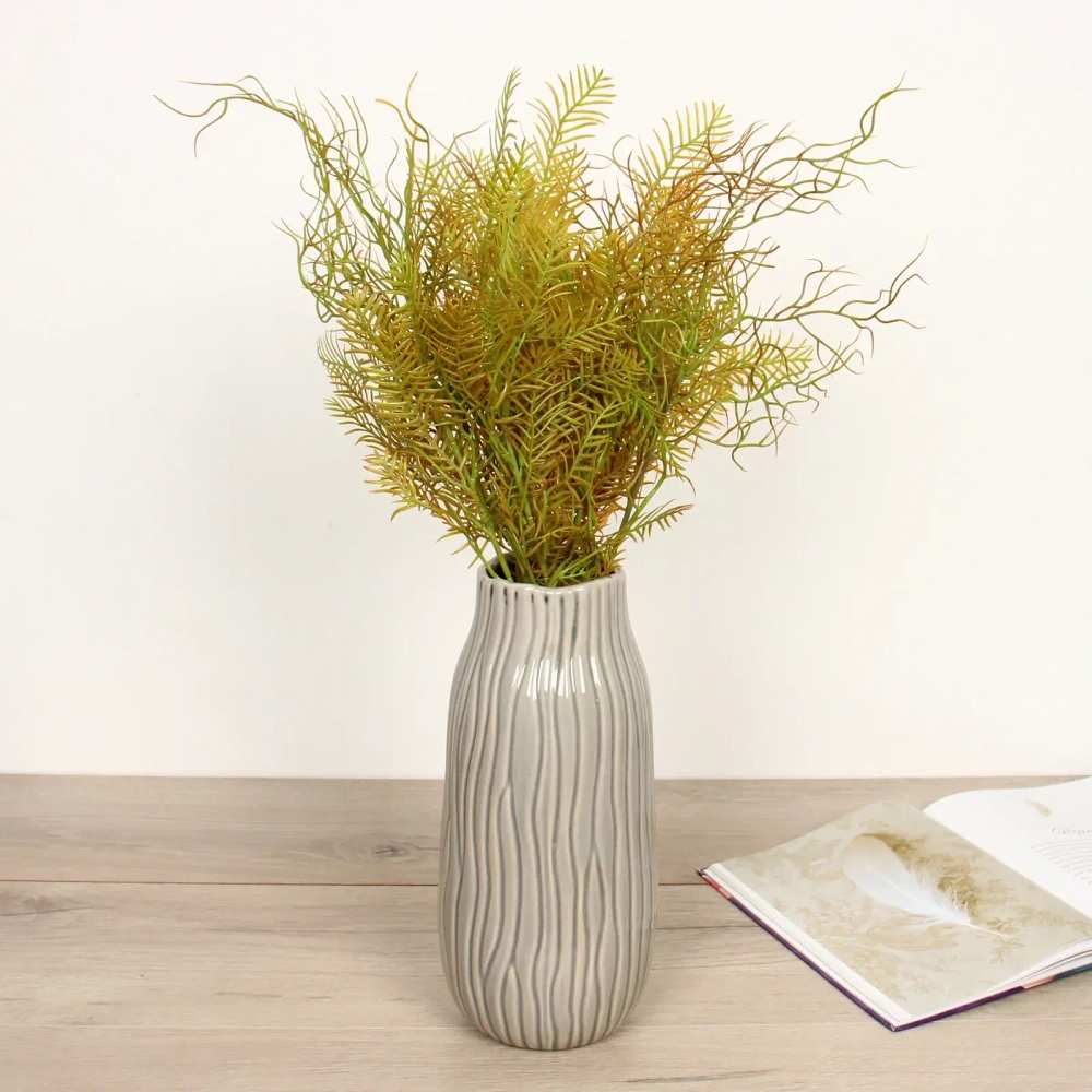 Ваза керамическая «Валенсия» 13*30см оливковая