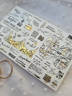 Lucky Rose Слайдеры наклейки для ногтей Foil 178