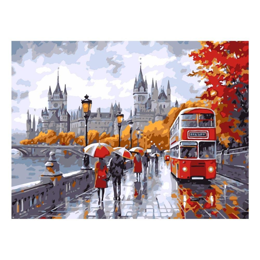 Картина по номерам 28,5*38см "Улицы Лондона" (Колорит)