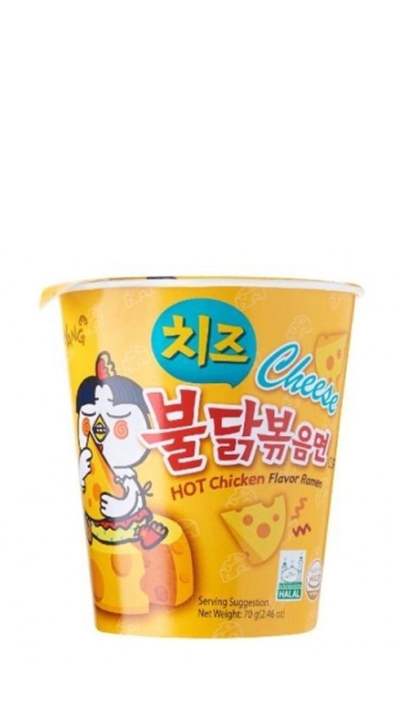 Лапша быстрого приготовления Samyang Hot Chicken Ramen CHEESE, 70 г