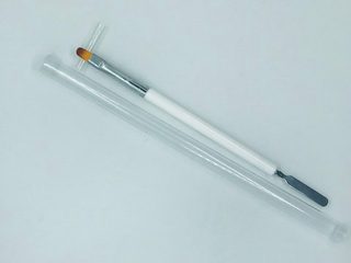 Кисть для полигеля овальная со шпателем №8