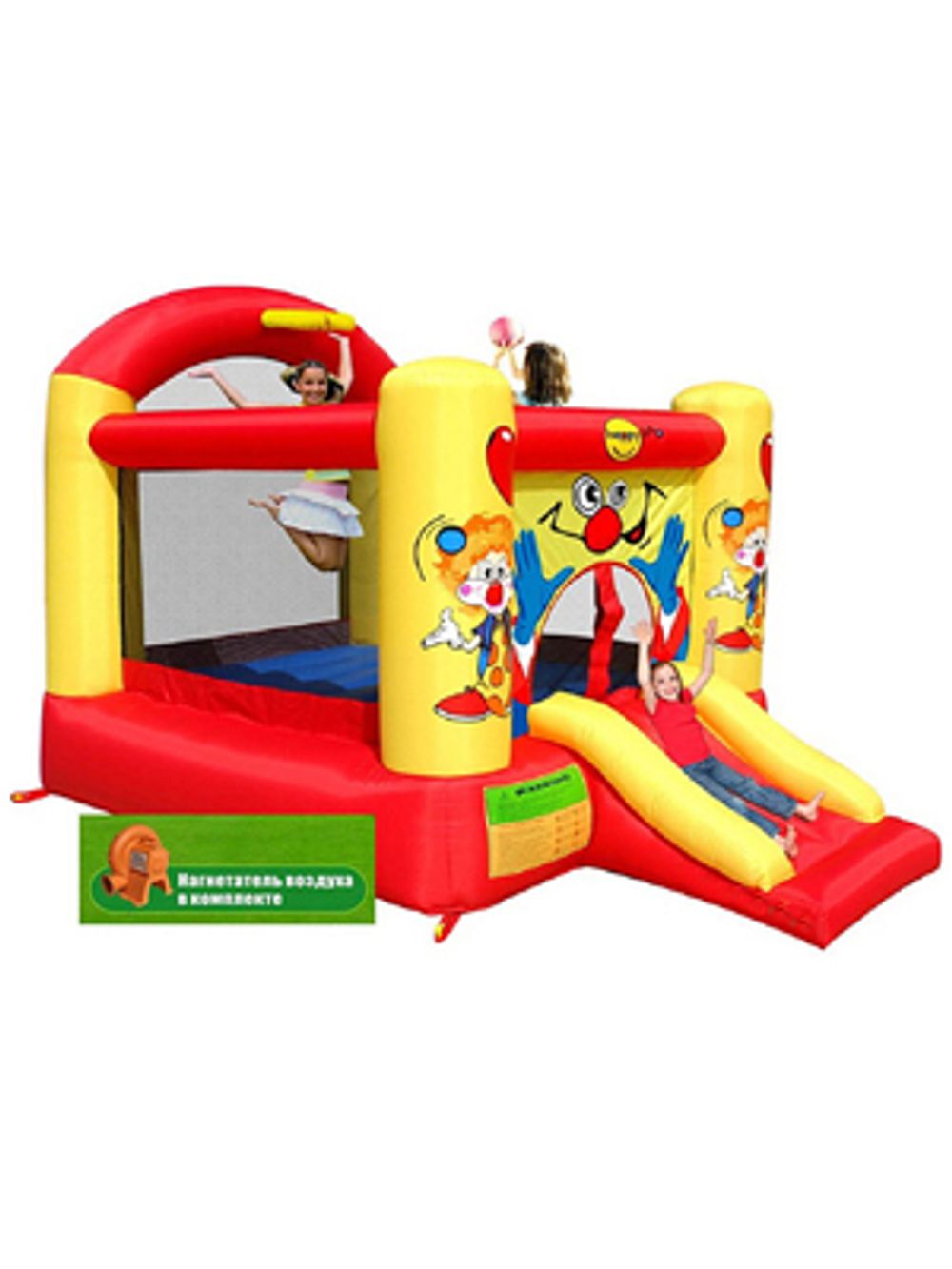 Надувной батут с горкой "Клоун" 9304Y