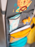 Набор для детского сада: кармашек, коврик, мешок. Львенок в машинке