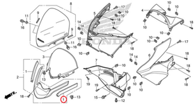 64105-KWN-640. MOLDING, WINDSCREEN