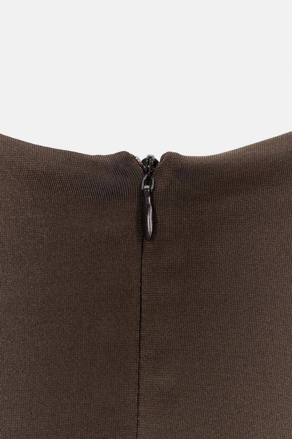 ZARA ПЛАТЬЕ-КОМБИНЕЗОН СО СБОРКАМИ НА ТАЛИИ, ЗЕМЛЯНОЙ