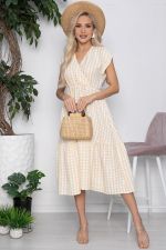 Платье Коста-Рика желтое в клетку П10448 LT Collection
