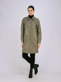 Плащ женский кожаный длинный Турция