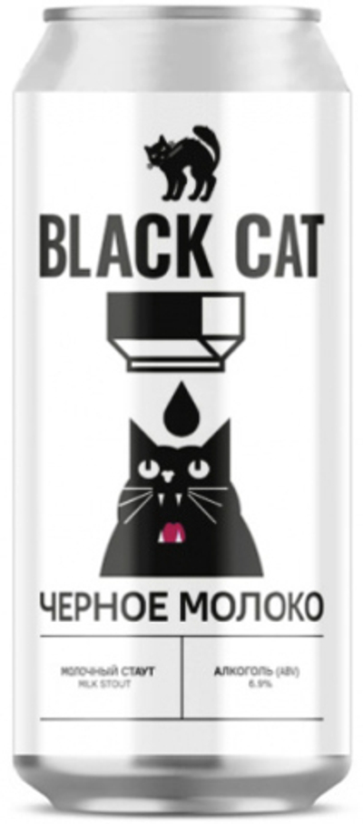 Пиво Блэк Кэт Чёрное Молоко / Black Cat Chernoe Moloko 0.45 - банка