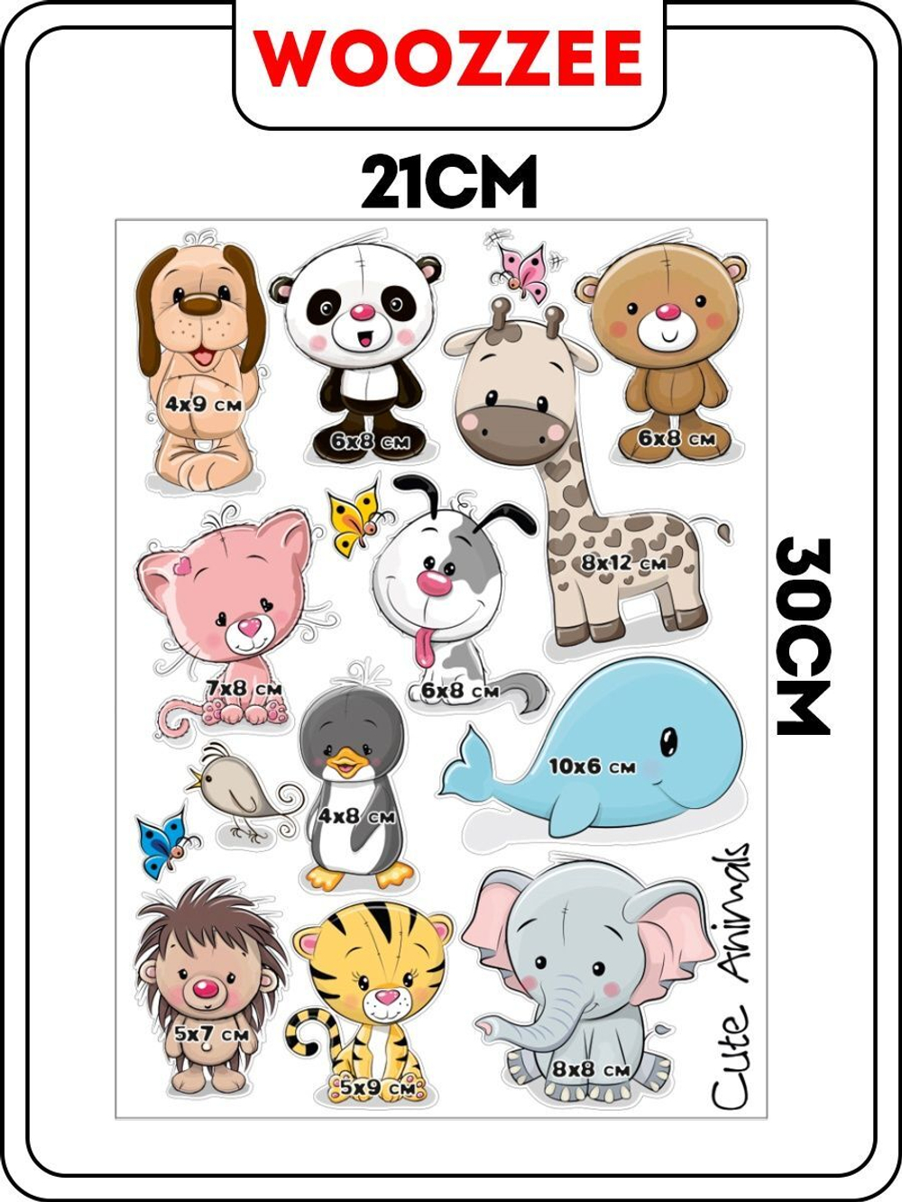 Наклейки-стикеры "Зверюшки"