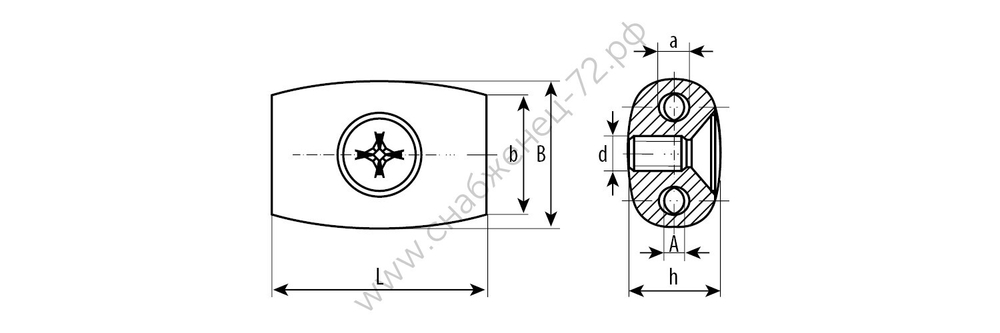 ЗУБР Бочонок 2 мм, зажим троса, 30 шт (4-304455-02)