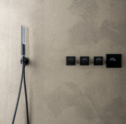 Bossini Apice лейка душевая Ø29 мм, 1 режим, с Easy-Clean, цвет чёрный матовый