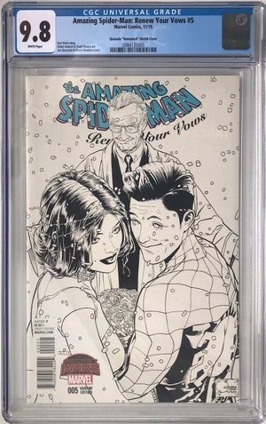 CGC Amazing Spider-Man: Renew Your Vows #5. Скетч обложка 1. Состояние 9,8