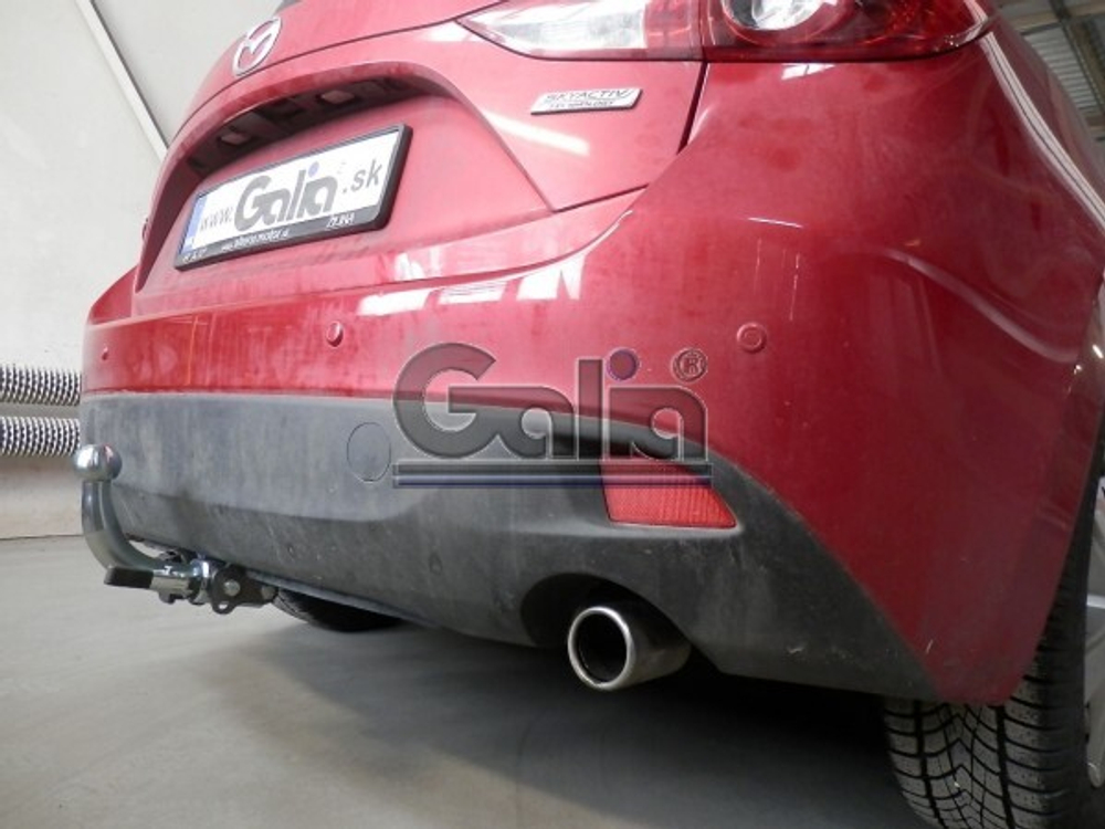 Фаркоп оцинкованный Galia M132A для Mazda 3 хетчбек 2014-(паспорт и сертификат в комплекте)(без электрики)